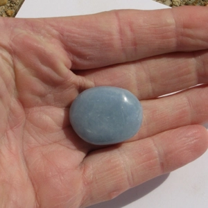 Angelite Palm Stone Touch Gemstone Meditation B