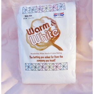 Warm and White Needle Cotton Batting Baby Size 45x60 Crib