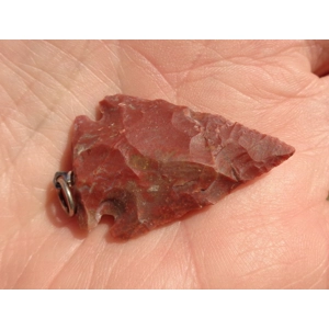 Red Agate Arrowhead Pendant B Bead