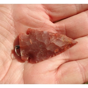 Agate Red Arrowhead Pendant E Bead