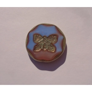 Large Butterfly Bead Pendant 26mm Round B