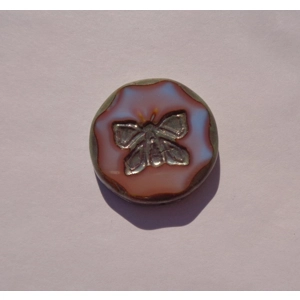 Large Butterfly Bead Pendant 26mm Round C