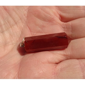 Carnelian Gemstone Point Pendant 33mm B