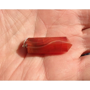Carnelian Point Pendant Gemstone Red 30mm C