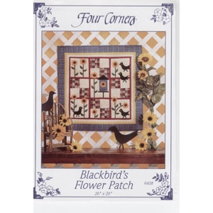 Blackbird's Flower Patch Quilt Pattern 26x26 Applique