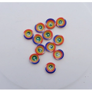 12 Bright Colored 12mm Buttons Festive 021