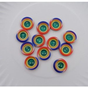 12 Bright Colored 22mm Festive Buttons 2 Hole 023
