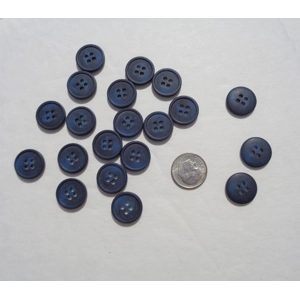 Dark Blue Mottle Buttons 15mm 5/8 4 Hole 20 Pieces Sewing C20