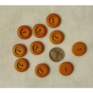 Golden Yellow Orange Round Buttons 23mm 10 Pieces Sewing EE8