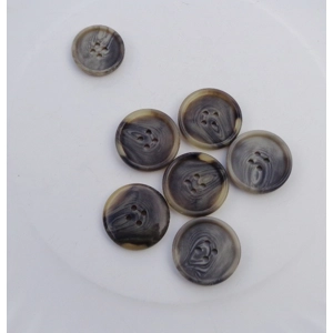6 Tan Gray Black Coat Buttons 25mm 4 Hole 019