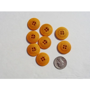 Orange Mottle Round Buttons 25mm 1 Inch 4 Holes 8 Pieces Sewing H8