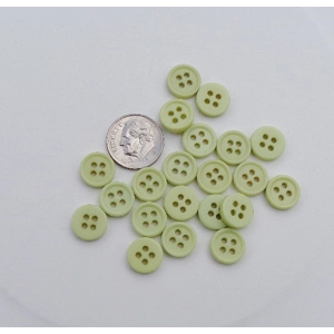 20 Light Green Shirt Buttons 11mm Resin 011