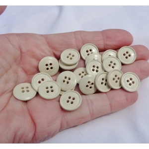 20 Taupe Resin Buttons 15mm 7/16 Inch I20