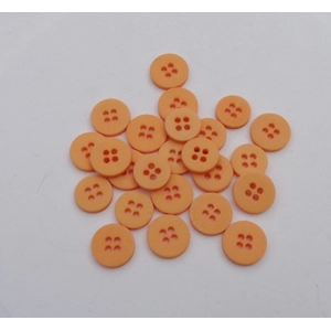 24 Mixed Orange Flat Buttons 11mm 13mm 013