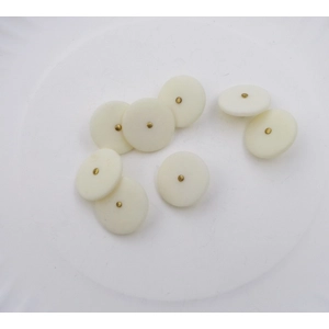 8 Ivory Pin Shank Buttons 23mm 026