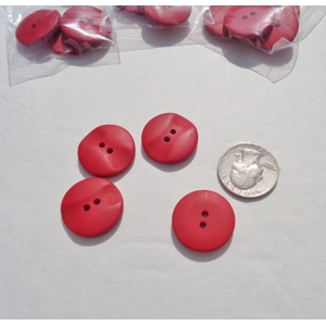Reddish Rose Red Bowtie indent Buttons 22mm 15/16 2 Hole 4 Pieces R4