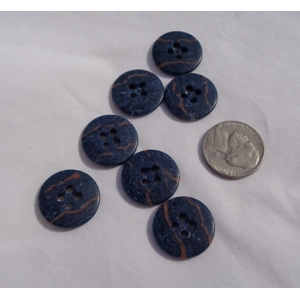 Buttons Dark Blue 18mm 3/4 Inch 4 Hole Resin Sewing VV7