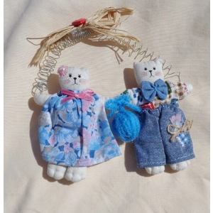 Boy Girl Cat Hanging Home Decor Kitties
