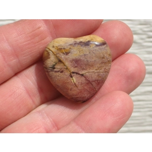 Mookaite Jasper Small Heart Palm Stone M