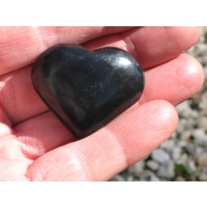 Black Onyx Heart Palm Stone Touch A