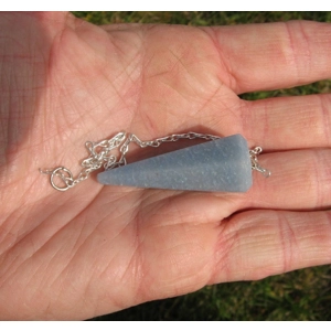 Blue Quartz Pendulum Gemstone Dowsing B