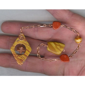 Handmade Gemstone Pendulum Red Planet Dowsing