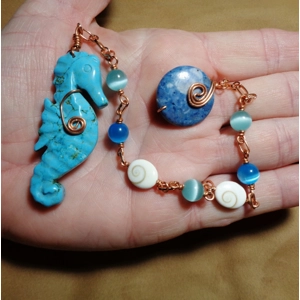 Handmade Gemstone Pendulum Yemaya Dowsing