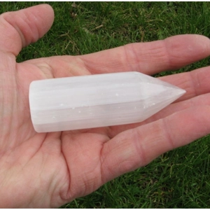 Selenite Point Crystal 6 Sided 3 Inch Energy Work A