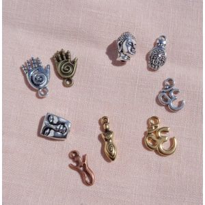 9 Mixed Spiritual Celestrial Metaphysical Charms Double Sided Goddess