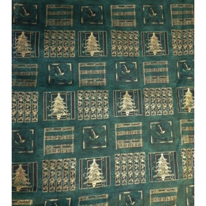 Green Gold Christmas Theme Fabric David Textiles Material Sewing