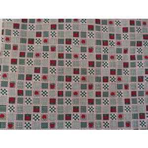 Primitive Green Checker Fabric 45 Inch Wide Yard