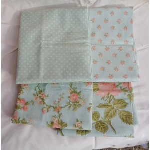 4 Pattern Moda Fabric Lot 18x42 Inch Cotton Moondance Blues