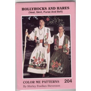 Hollyhocks and Hares Vest Skirt Applique Pattern Small to X Large
