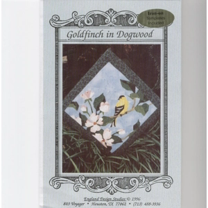 Goldfinch in Dogwood Quilt Pattern Iron on Template 12 inch Block