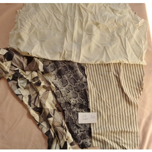 Silk Scrap Fabric Lot Reclaimed clothing 3 oz Crafting S12