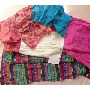 Silk Scrap Fabric Lot Reclaimed clothing 3 oz Crafting S26