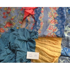 Silk Scrap Fabric Lot Reclaimed clothing 3 oz Crafting S2
