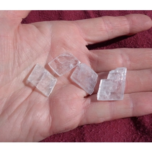 Optical Calcite Raw Iceland Spar Crystal Gridding K
