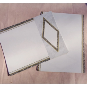 Tri-fold Brochure Gray Marble Paper Stationery 45 Pieces