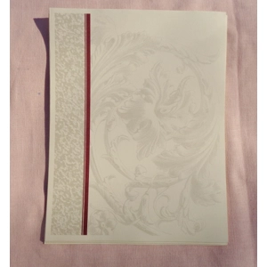 Fleur de lis Stationery Paper Letterhead 45 Pieces Side Border