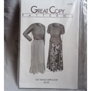 Great Copy Patterns 2120 Last Tango Skirt & Top XS S M L XL XXL