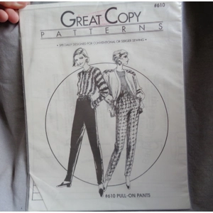 Great Copy Patterns 610 Pull On Pants XS, S, M, L, XL