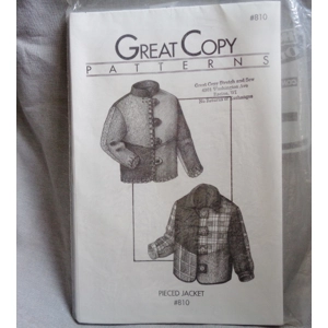 Great Copy Patterns 810 Pieced Jacket Size XS S M L XL