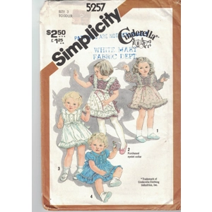 Simplicity 5257 Cinderella Dress Pattern Toddler Size 3