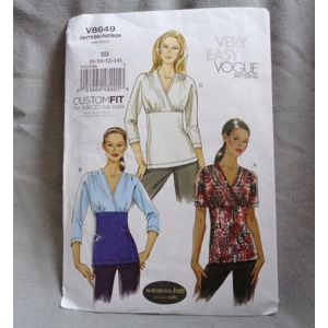 Very Easy Vogue Pattern V8649 Knit Top Size 8 10 12 14