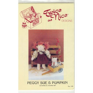 Peggy Sue and Pumpkin Doll Cat Pattern 12 inch New Sewing