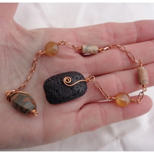 Handmade Gemstone Pendulum Peace Maker Basalt Dowsing