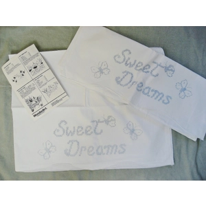 Pillow Cases Stamped Sweet Dreams Cross Stitch