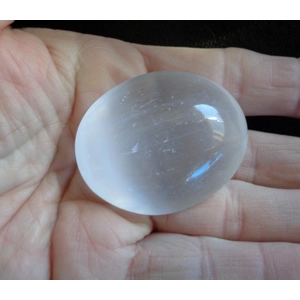 Selenite Palm Stone Touch Gemstone Crystal B