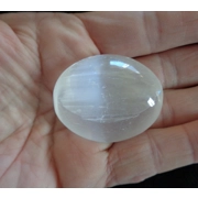 C Selenite Palm Stone Touch Gemstone Crystal